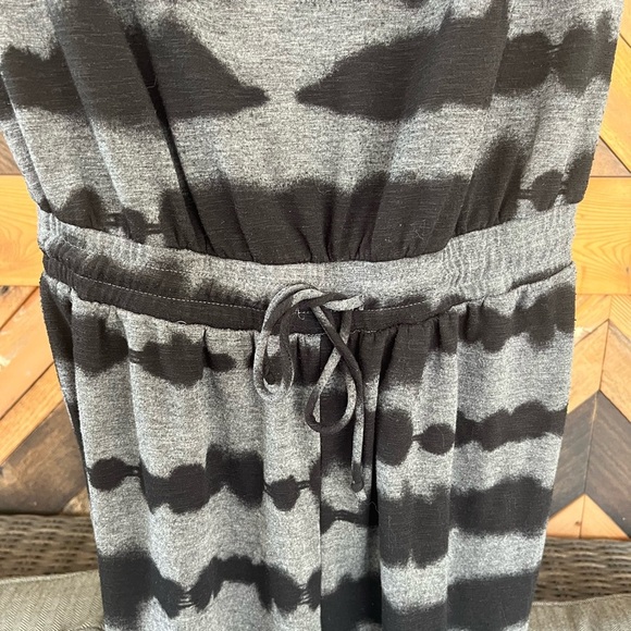 SUSINA Nordstrom Black Grey Tie Dye Drawstring Waist Pants Jumpsuit Medium - Picture 7 of 9